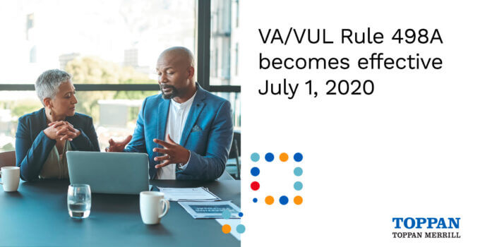VA/VUL Rule 498A becomes effective July 1, 2020