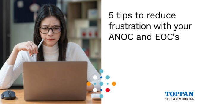 5 tips to reduce frustration with your ANOC and EOC's