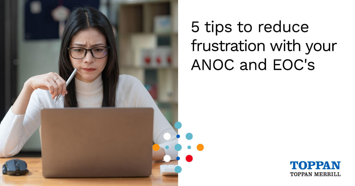 5 tips to reduce frustration with your ANOC and EOC's