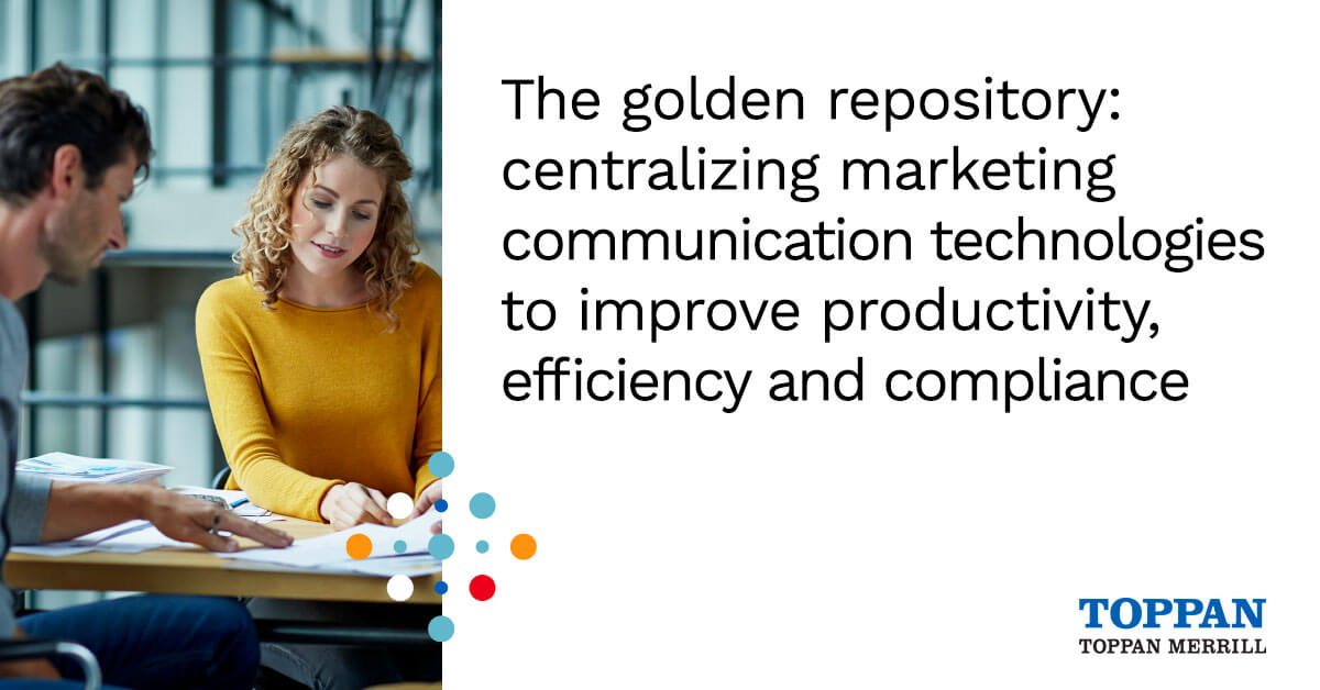 The golden repository: centralizing marketing communication technologies to improve productivity, efficiency and compliance