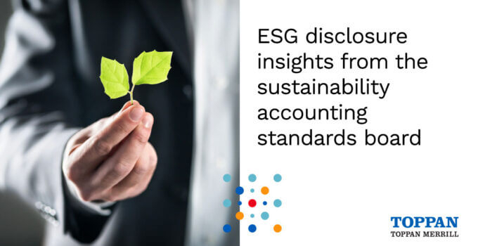 ESG disclosure insights from the sustainability accounting standards board