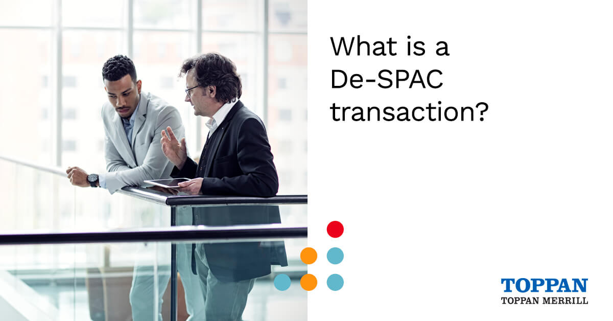 What is a De-SPAC transaction?