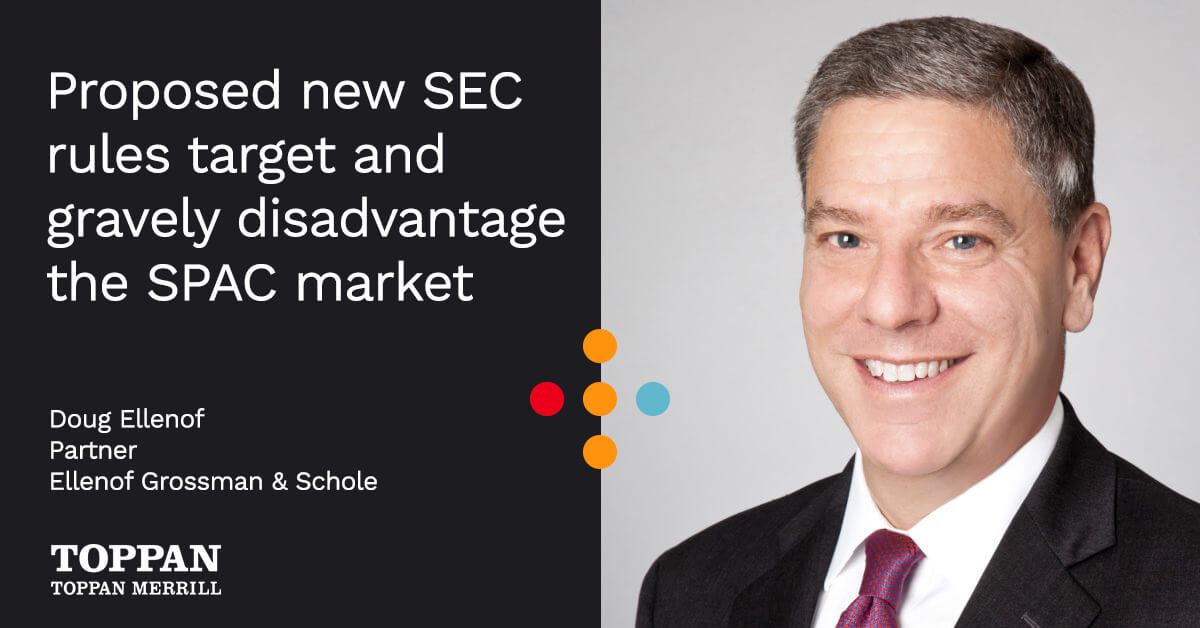 Proposed new SEC rules target and gravely disadvantage the SPAC market