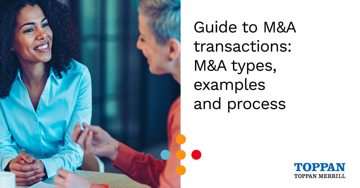 Graphic that says Guide to M&A transactions