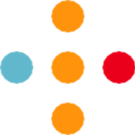 Blue, red and orange circles