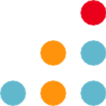 Blue, red and orange circles