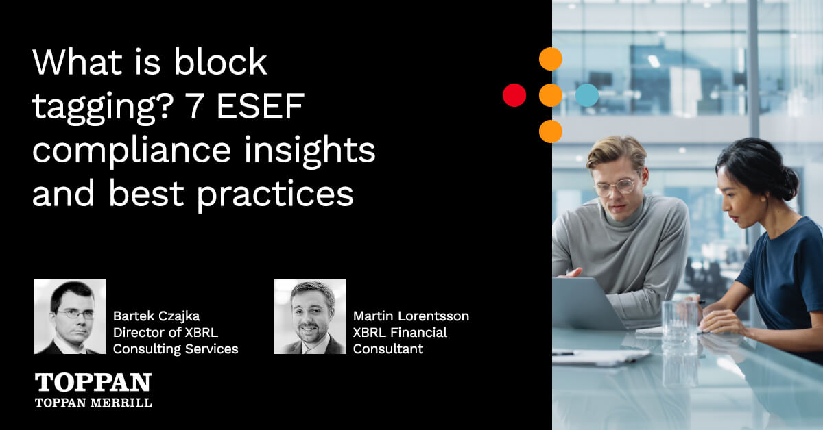 What is block tagging_7 ESEF compliance insights and best practices