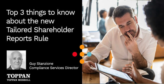 Top 3 things to know about the Tailored Shareholder Reports Rule