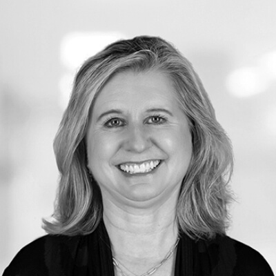 Cindy Sattler Headshot in Black and White