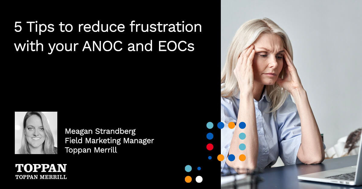 5 Tips to reduce frustration with your ANOC and EOCs