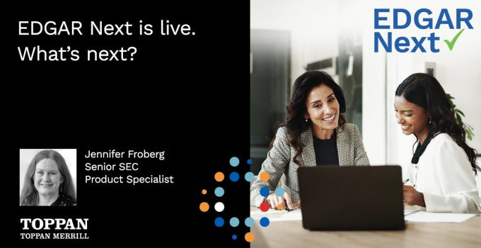 EDGAR Next is live. What's next?