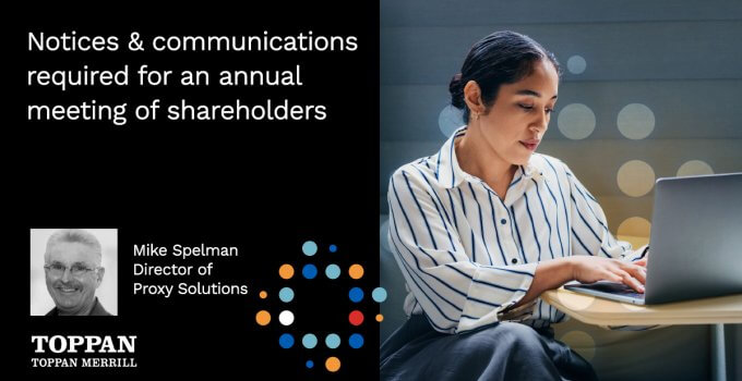 Notices & communications required for an annual meeting of shareholders blog image