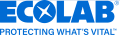 Ecolab logo in bold blue text with tagline "Protecting What's Vital."