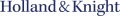 Holland & Knight logo in dark blue text on a white background.
