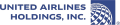 United Airlines Holdings Inc. logo in blue with globe design.