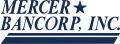 Mercer Bancorp, Inc. logo in blue text with a star and underline design.