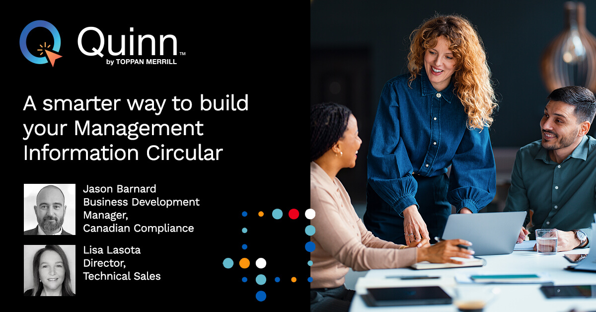 business professionals working on an Management Information Circular